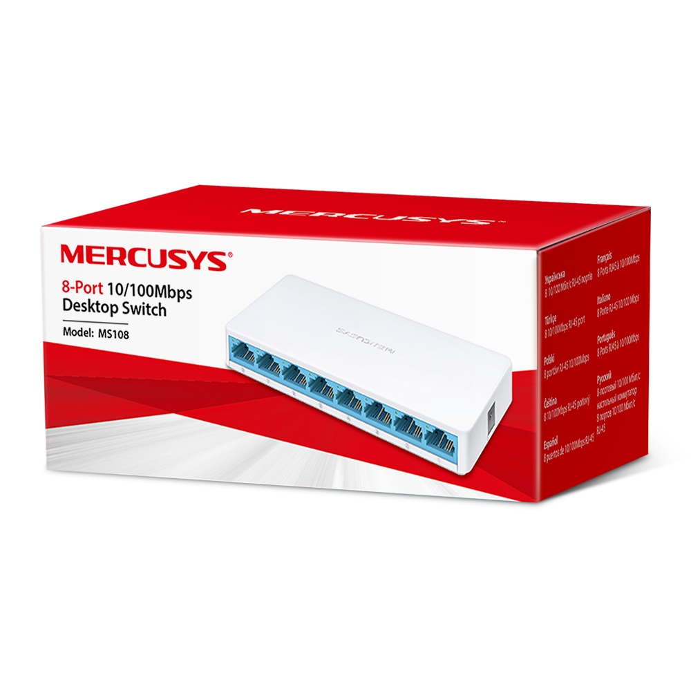 Mercusys MS108 8x10\/100