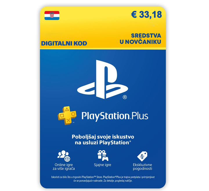 Playstation Network Hrvatska - 33,18€ (250 Kn)